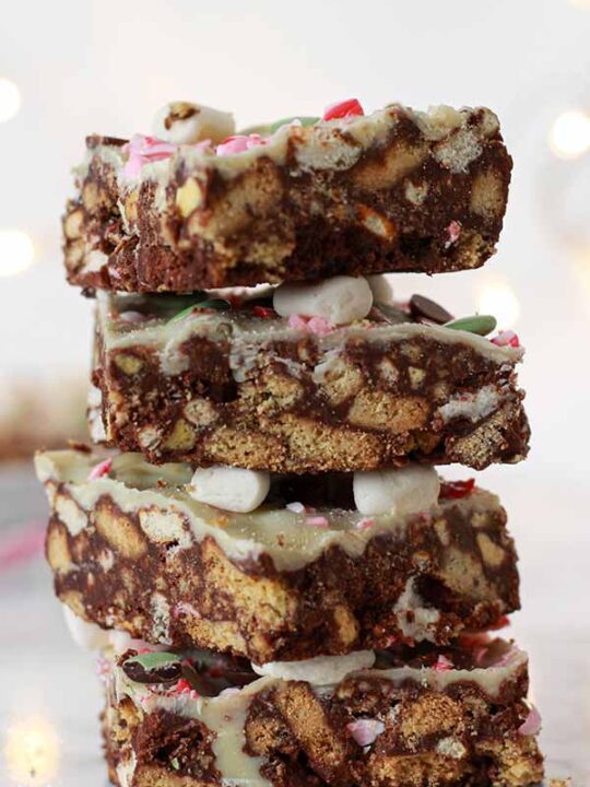 Thumbnail Image Of Stack Of Vegan Christmas Rocky Road Squares