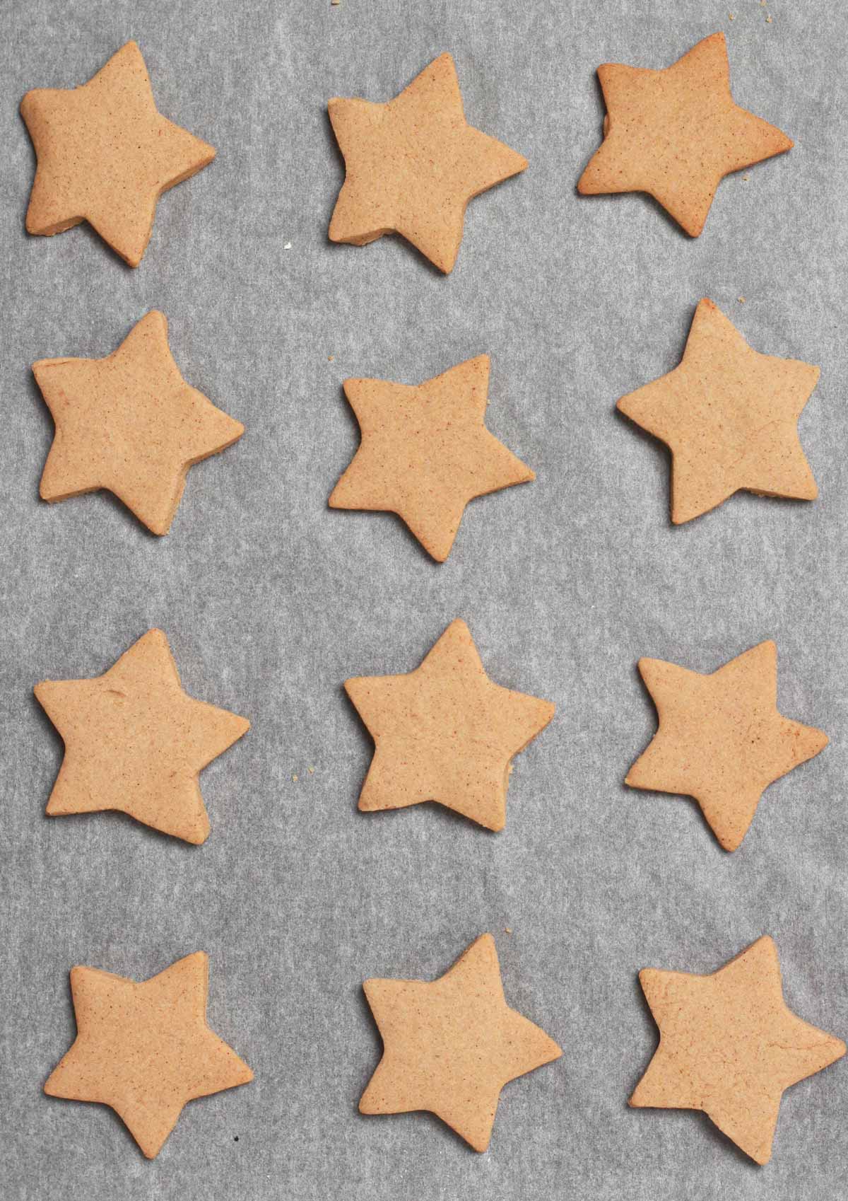 Baked Biscuits On Lined Tray