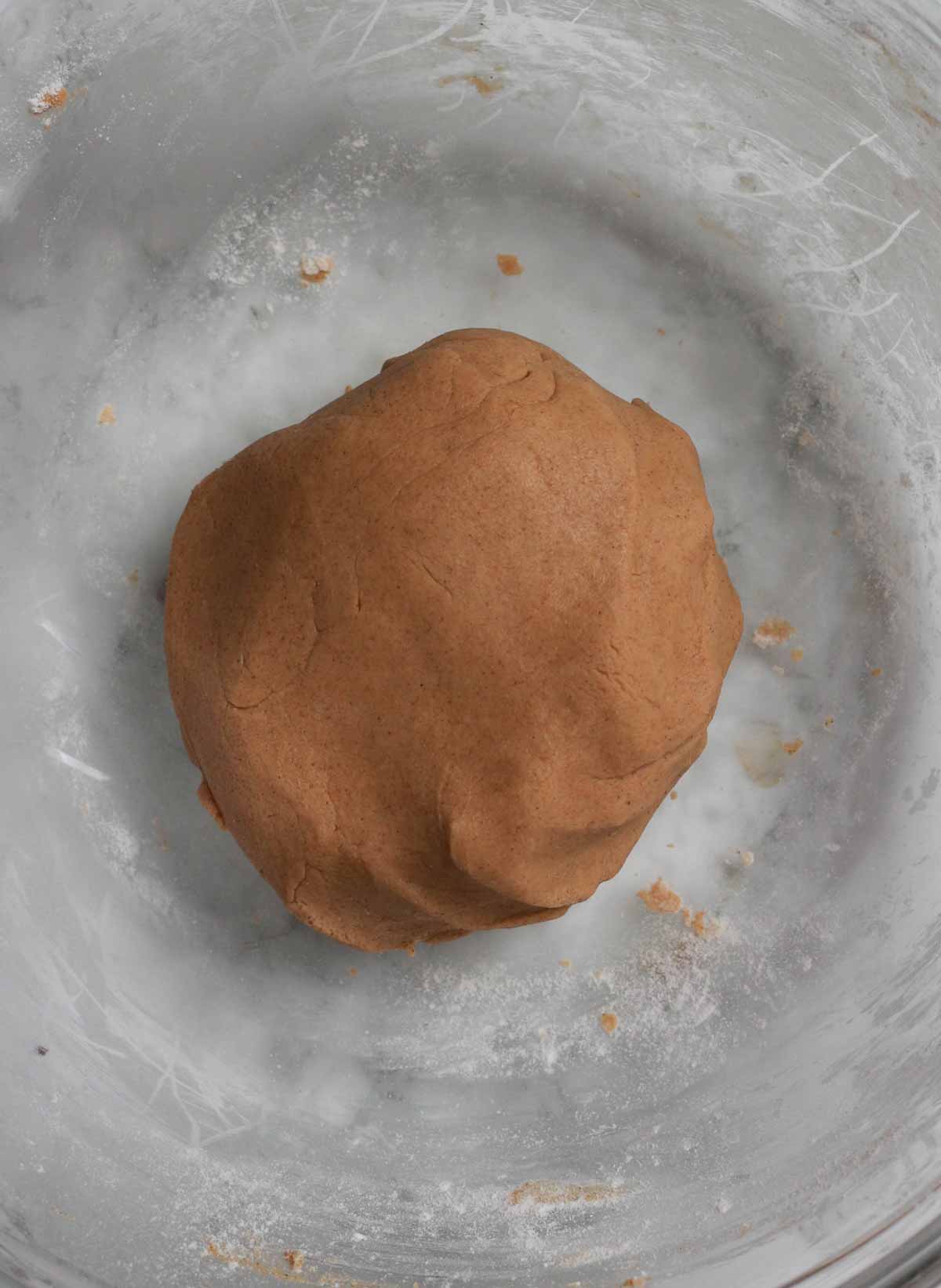 Ball Of Spiced Biscuit Dough In Bowl