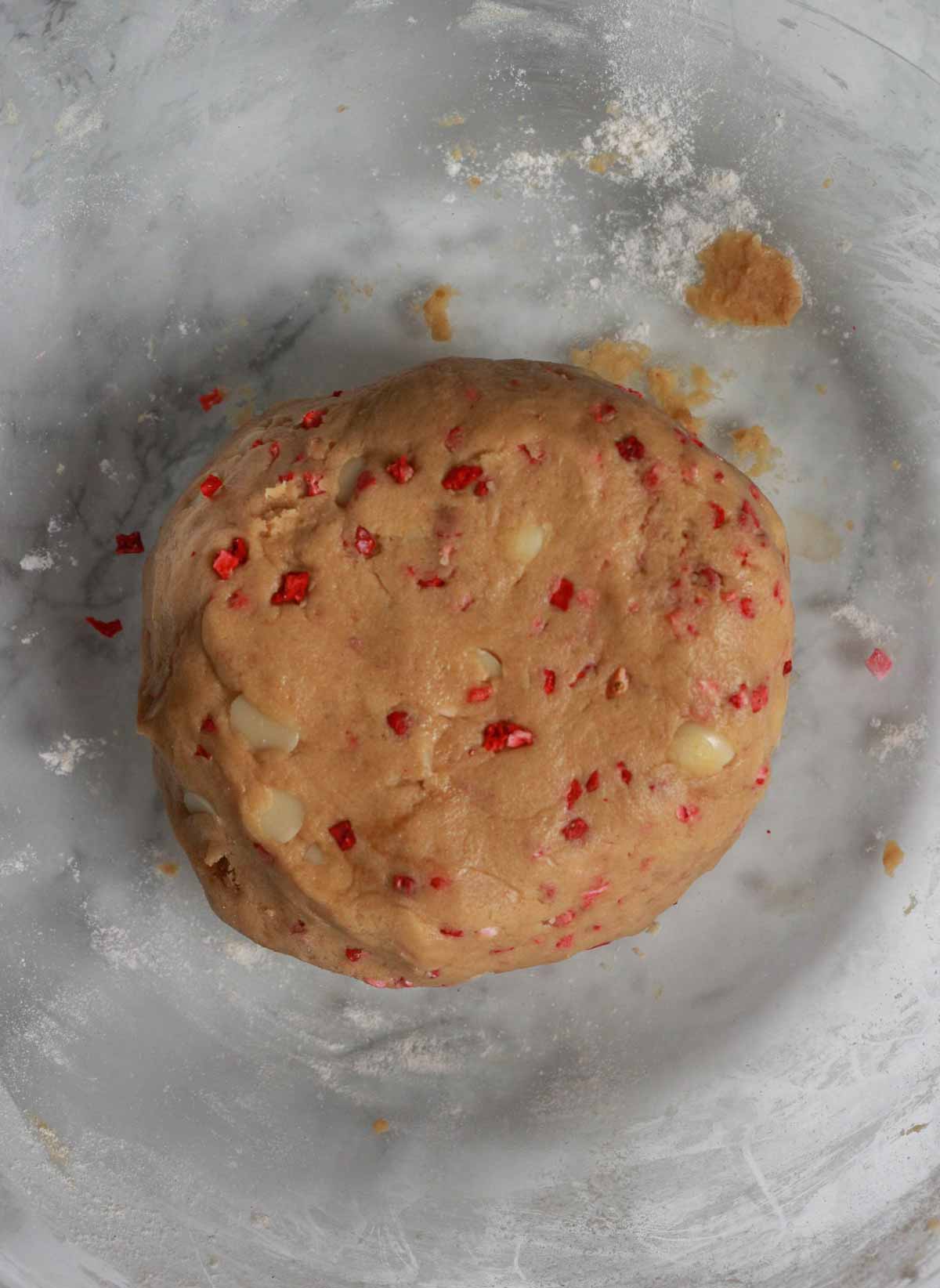Ball Of White Chocolate Raspberry Cookie Dough