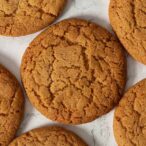 overhead image of eggless Ginger Snaps