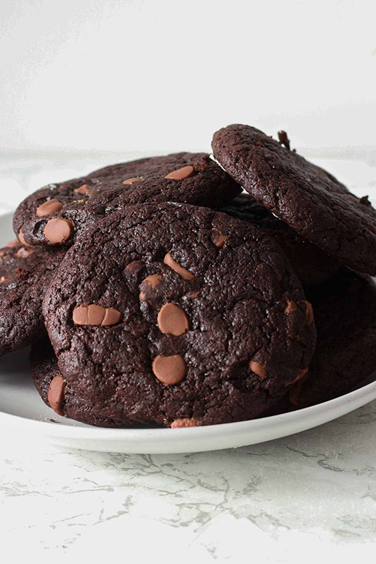 Plate Full Of Dairy Free Brownie Cookies