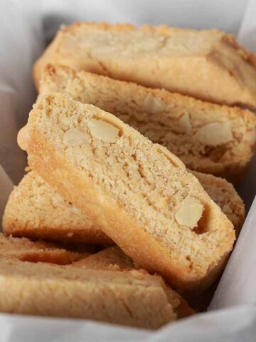 Thumbnail Of A Basket Of Vegan Almond Biscotti
