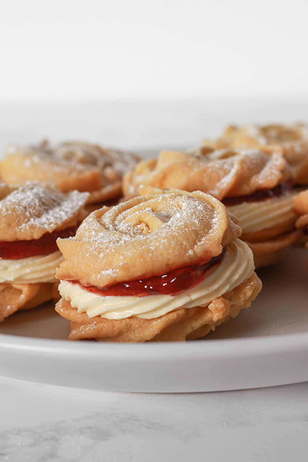 Viennese Whirls On White Plate