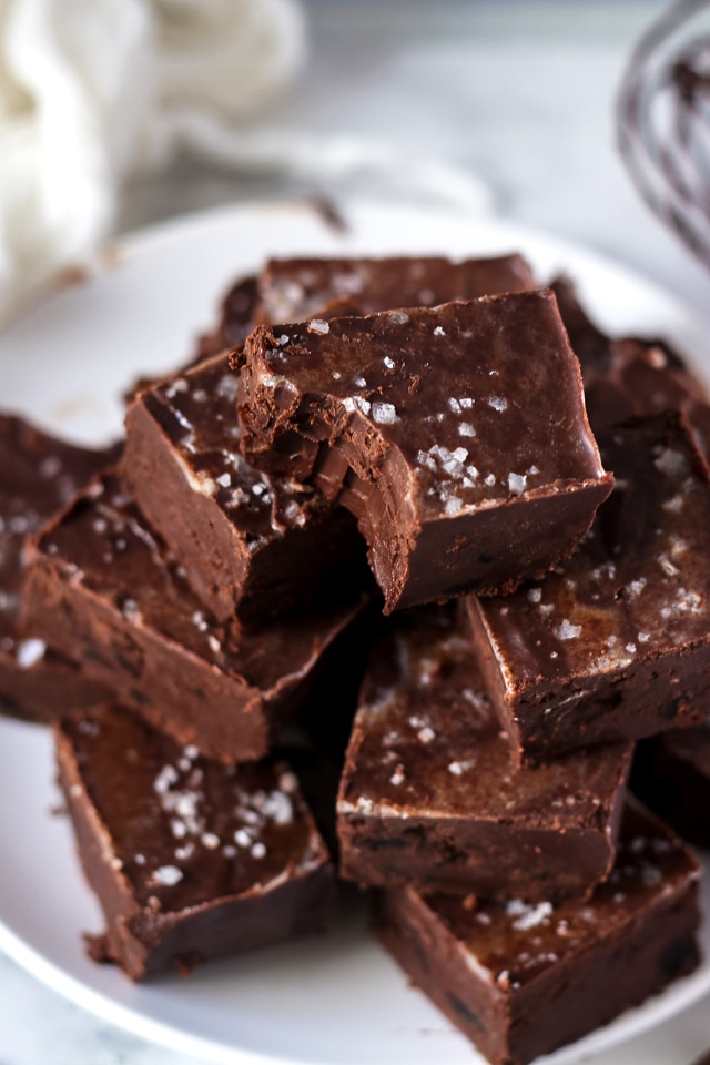 Vegan Chocolate Fudge Sprinkled With Sea Salt