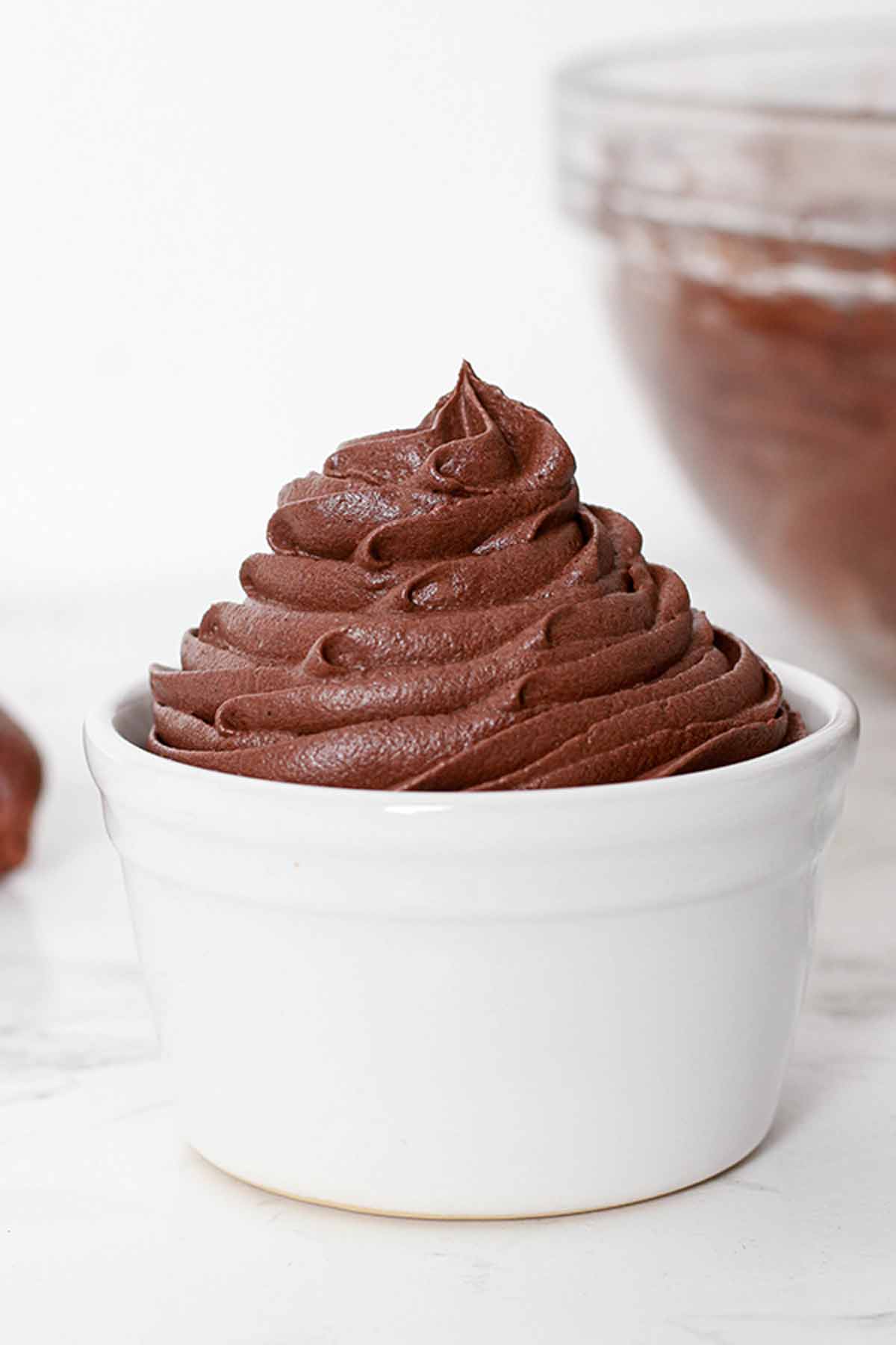 Chocolate Buttercream In A White Pot