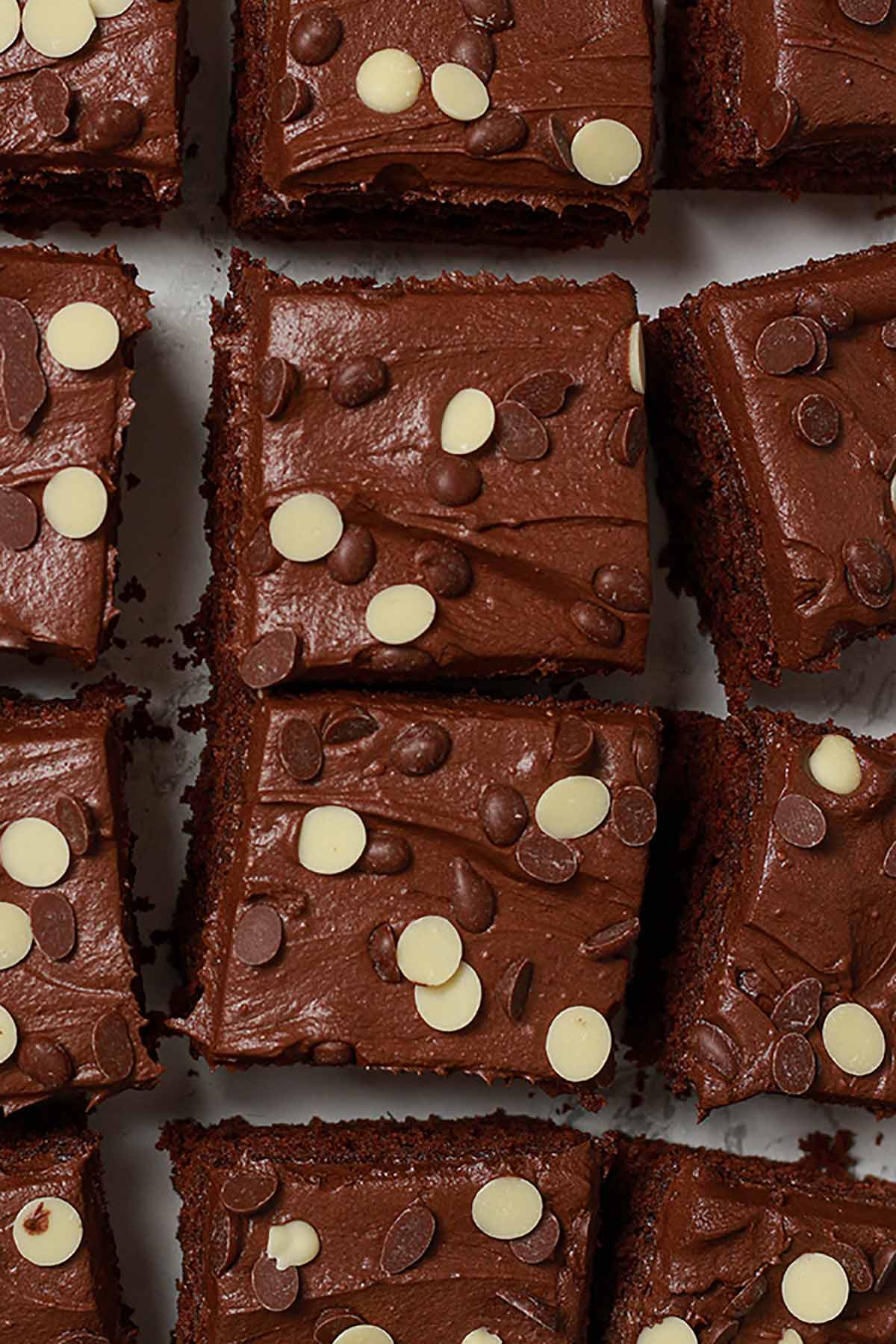 Overhead Shot Of Chocolate Traybake