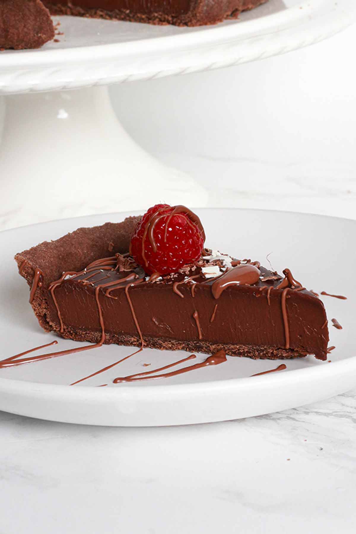 Slice Of Vegan Chocolate Tart