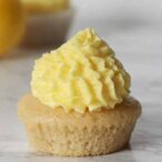 Small Cupcake With Vegan Lemon Buttercream Frosting