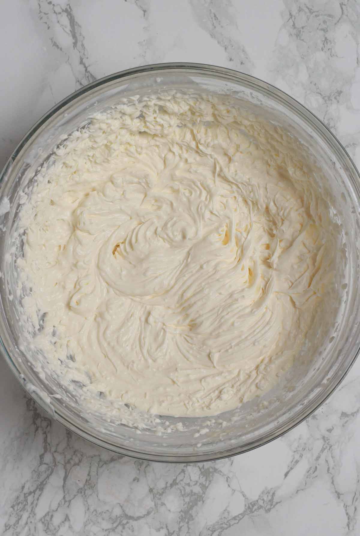 Whipped Cream Cheese And Cream In Bowl