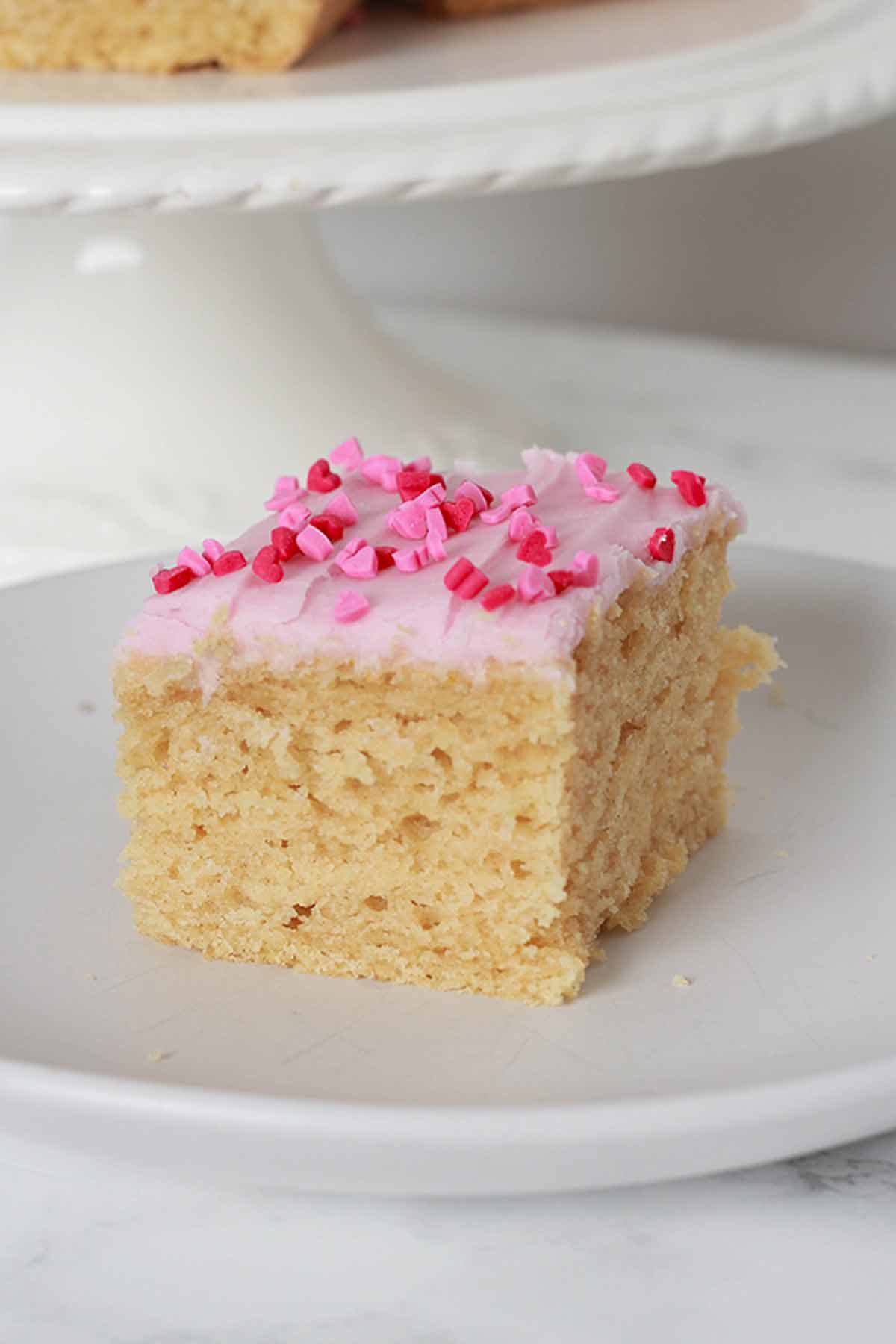 A Single Slice Of Vegan Valentines Cake