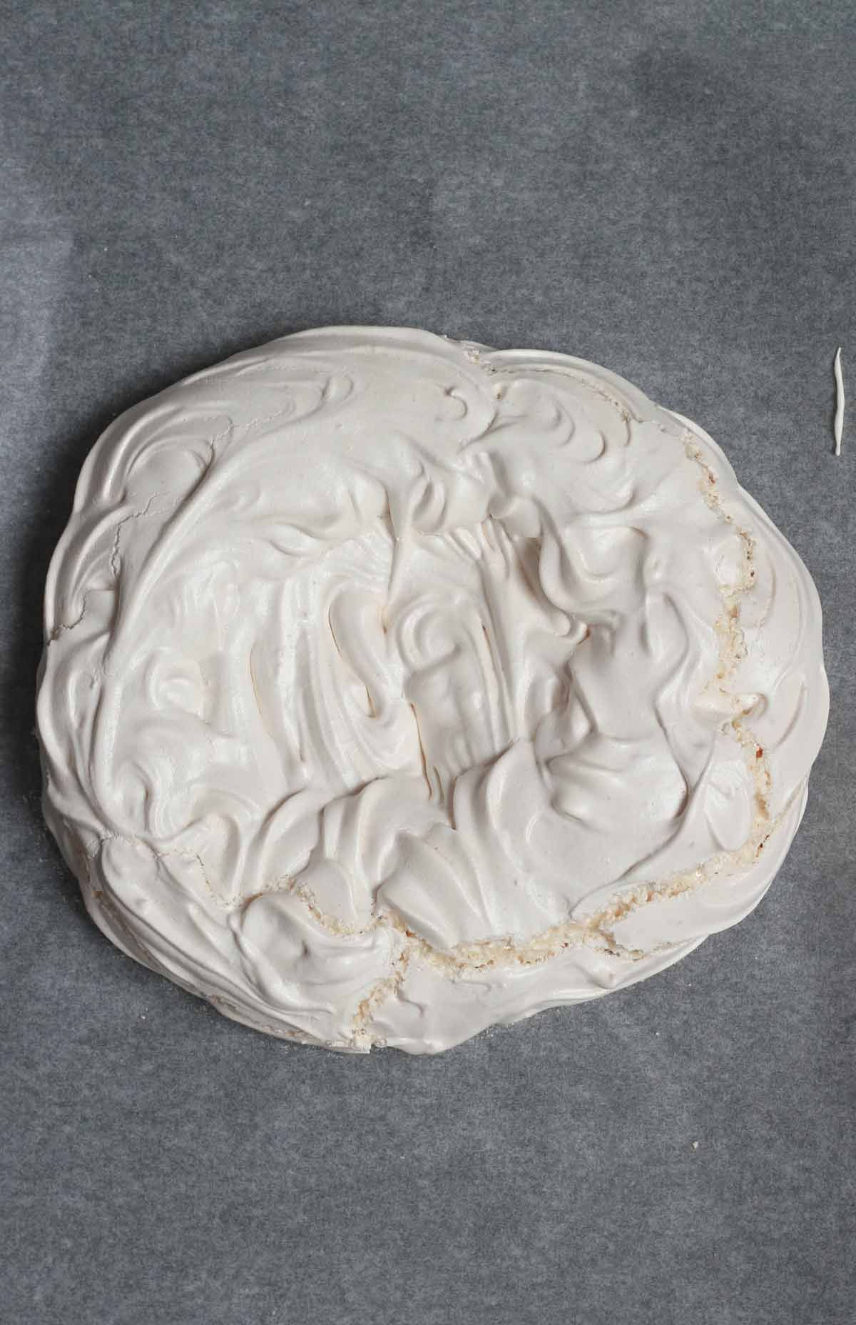 Baked Vegan meringue On Tray