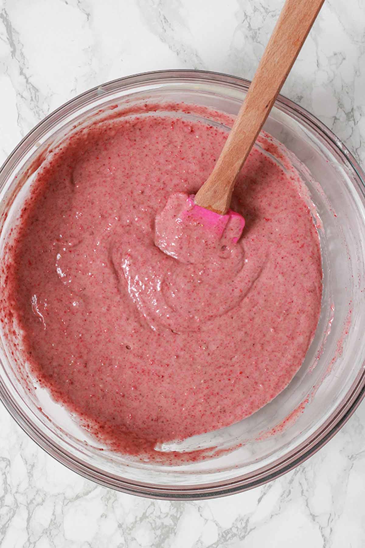 Strawberry Cake Mix In A Bowl