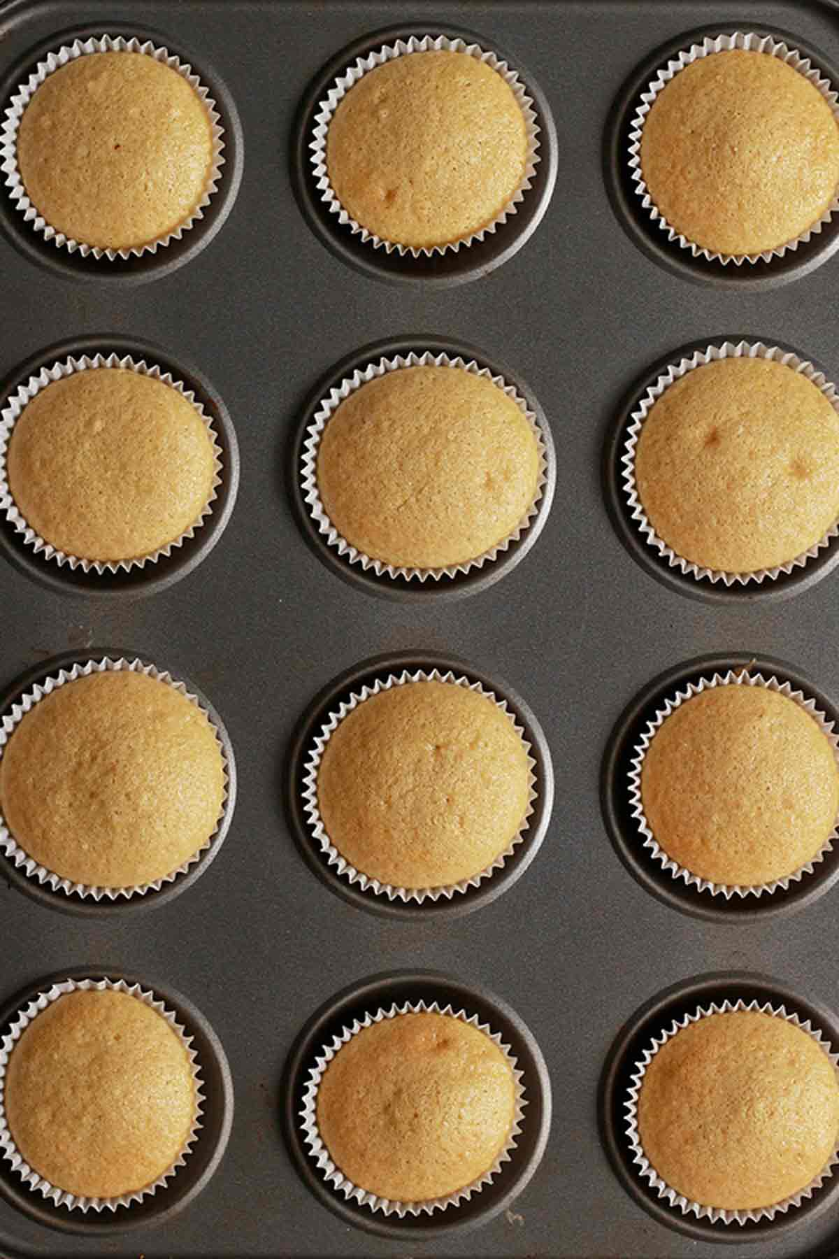 Baked Cupcakes In Tin