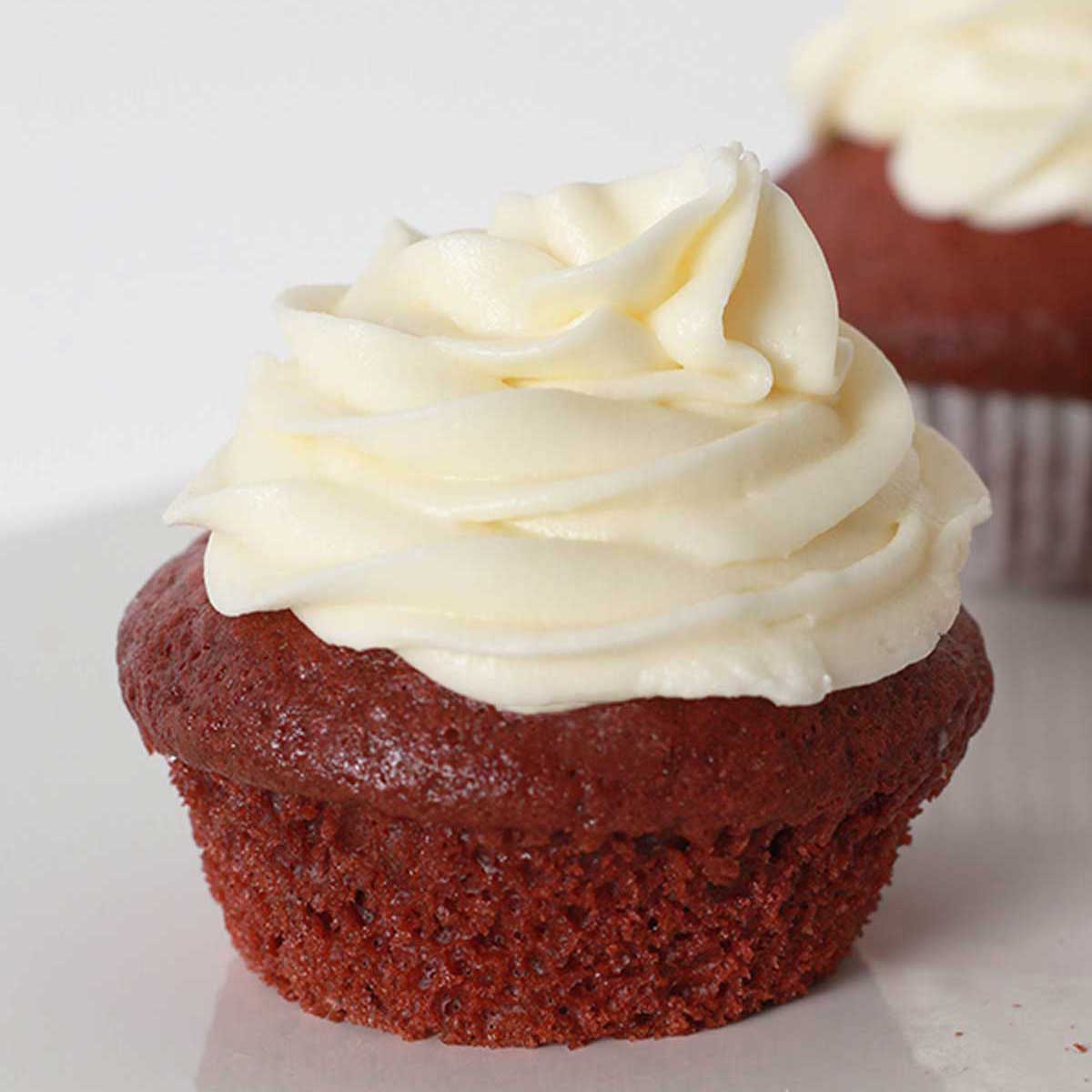 Vegan Cream Cheese Frosting On A Cupcake