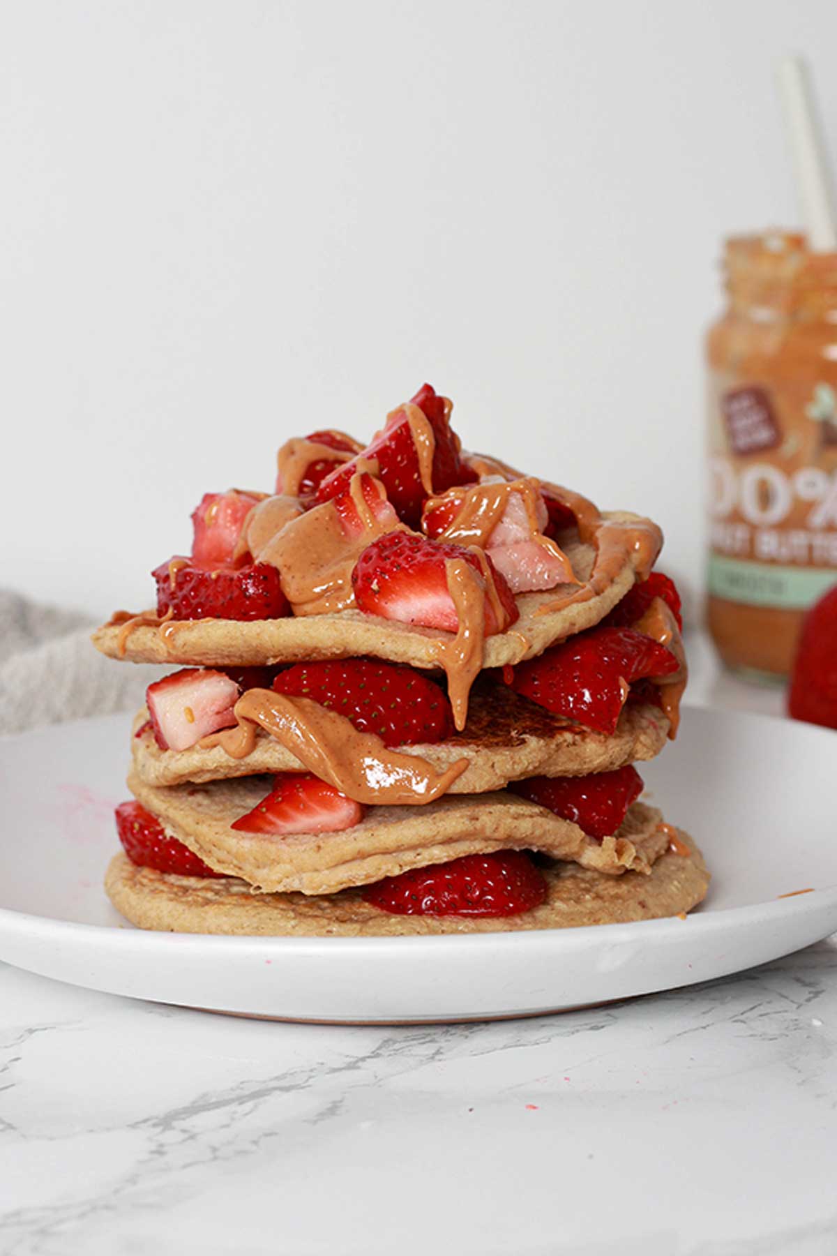 Pancakes On A White Plate