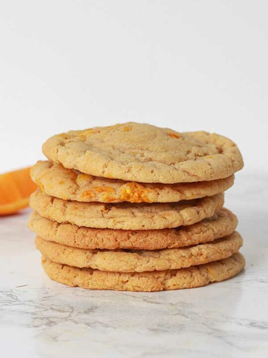 Stack Of 6 Eggless Orange Cookies