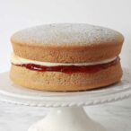 Vegan Sponge Cake With Buttercream And Jam In The Middle