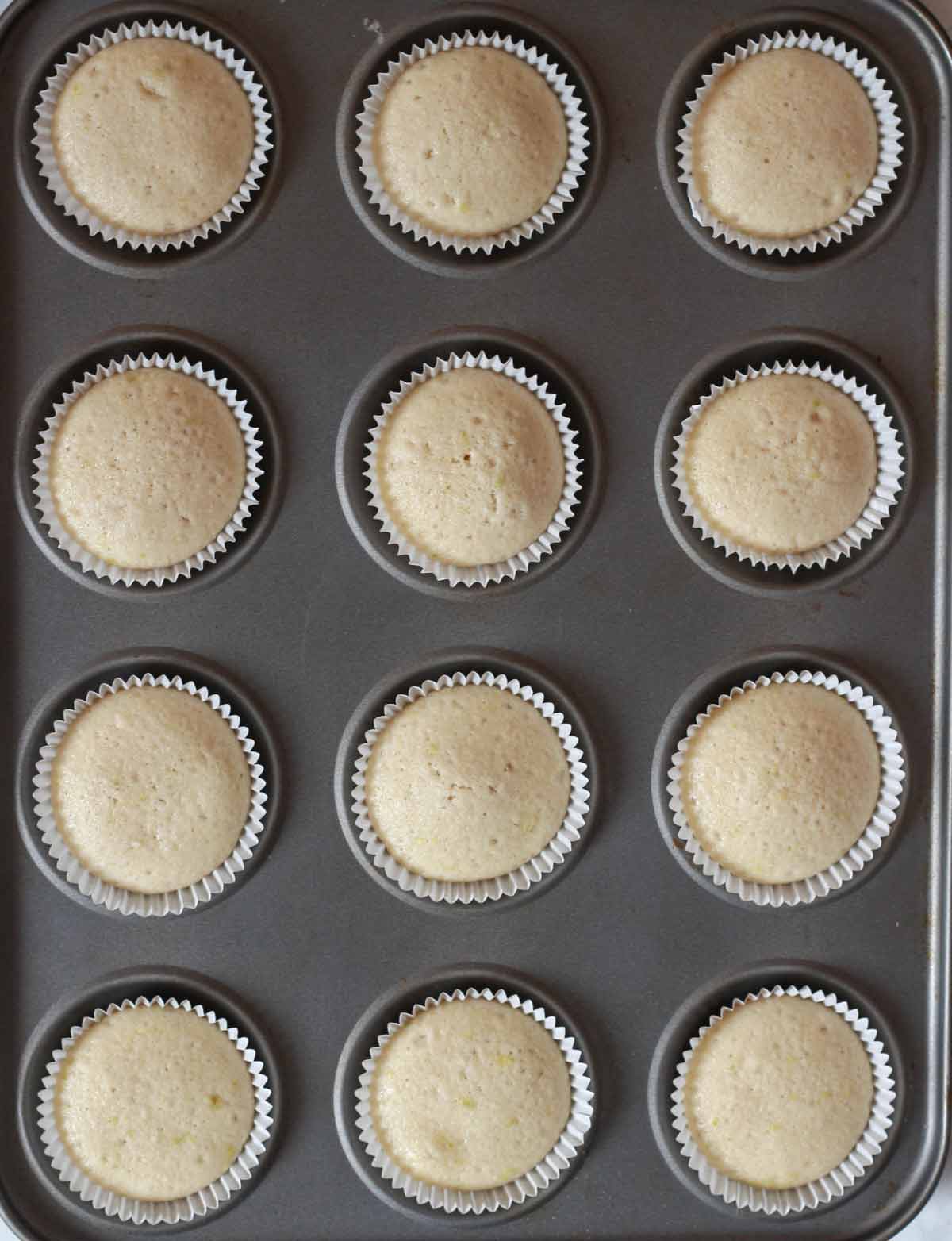 Baked Cupcakes In Tin