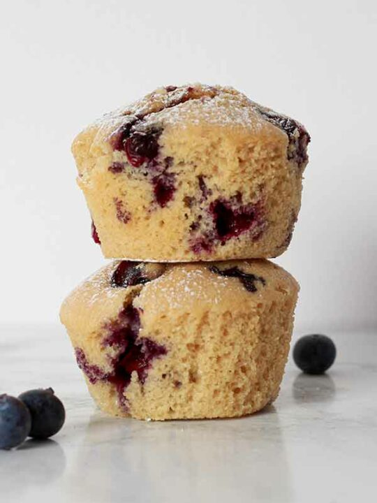 Vegan Eggless Blueberry Muffins Thumbnail Image