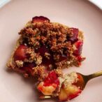 Slice Of Vegan Streusel Cake On A Plate