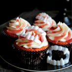 Cherry Vampire Halloween Cupcakes