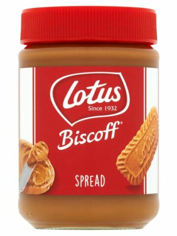 jar of Lotus Biscoff spread