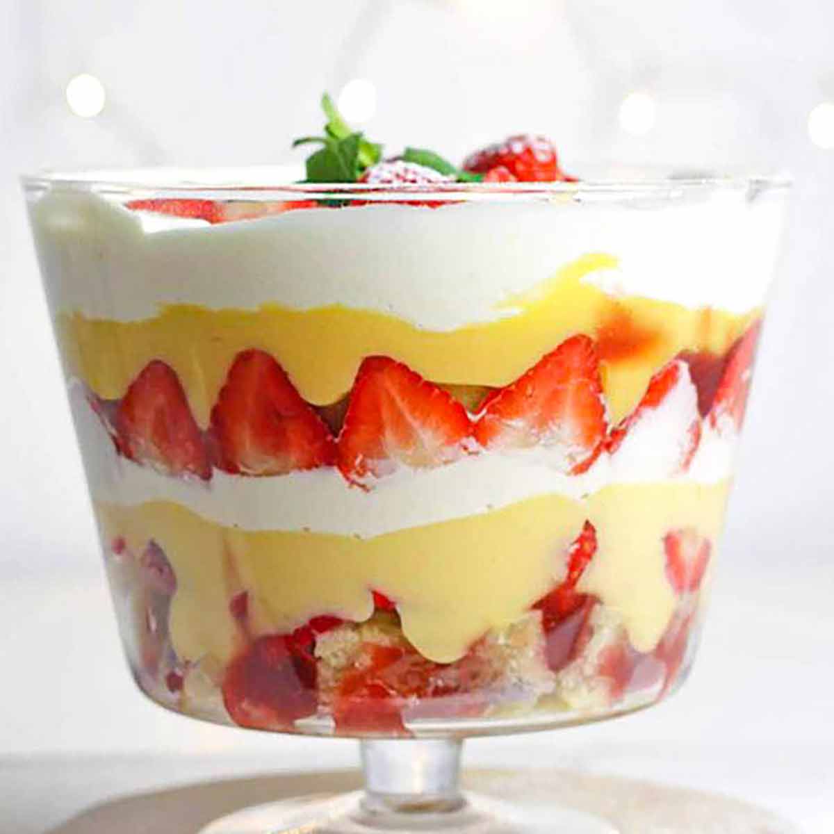 A Bowl Full Of Strawberry Vegan Trifle
