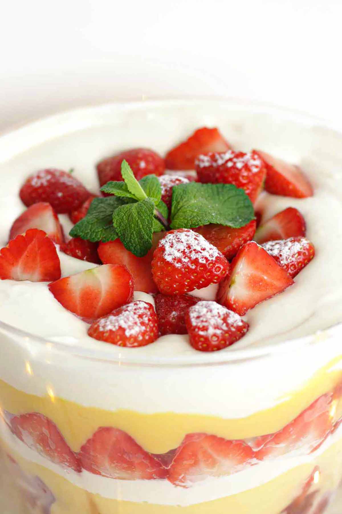 Close Up Of Strawberry Dairy Free Trifle