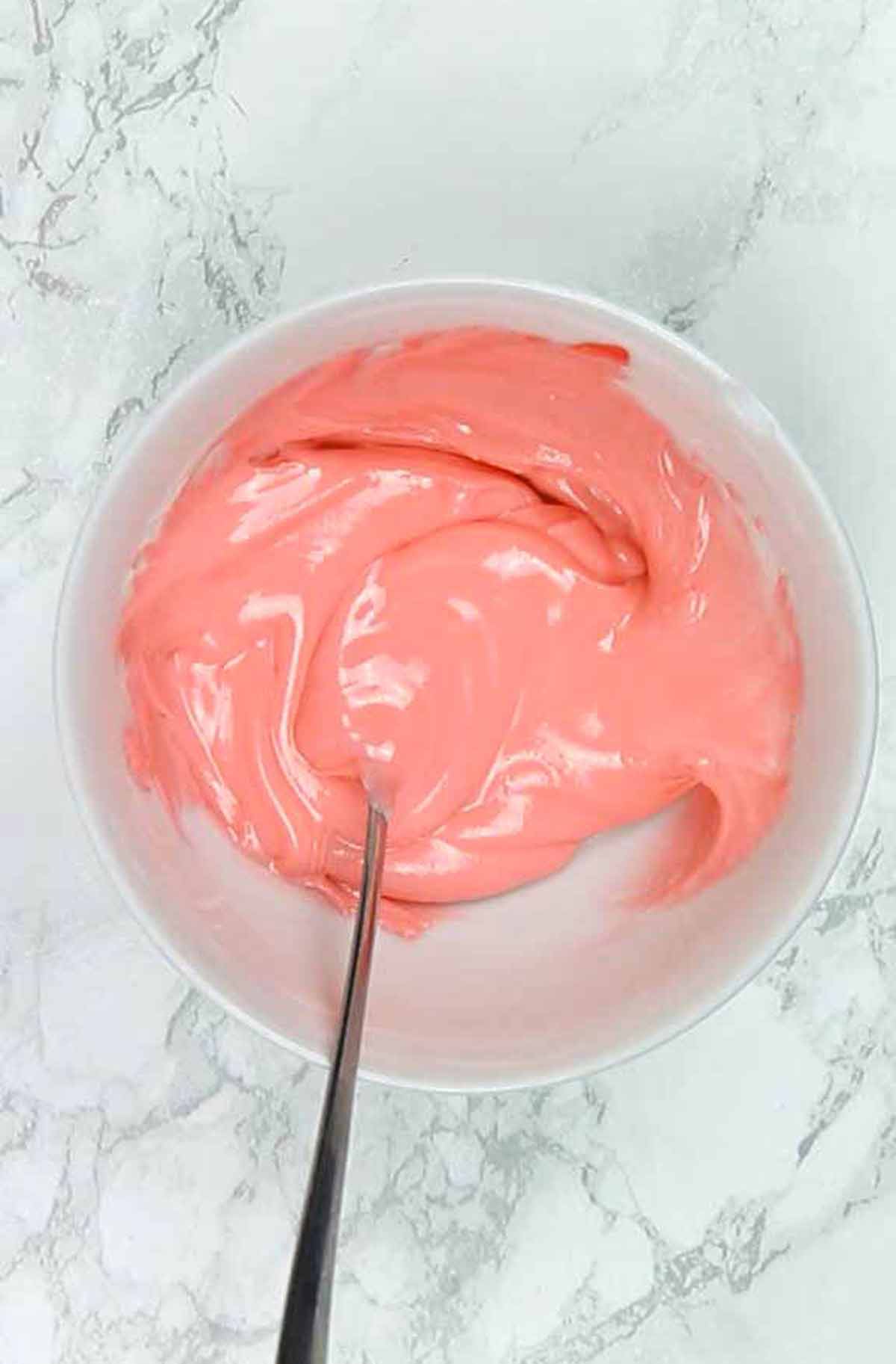 Coloured Icing In A Bowl