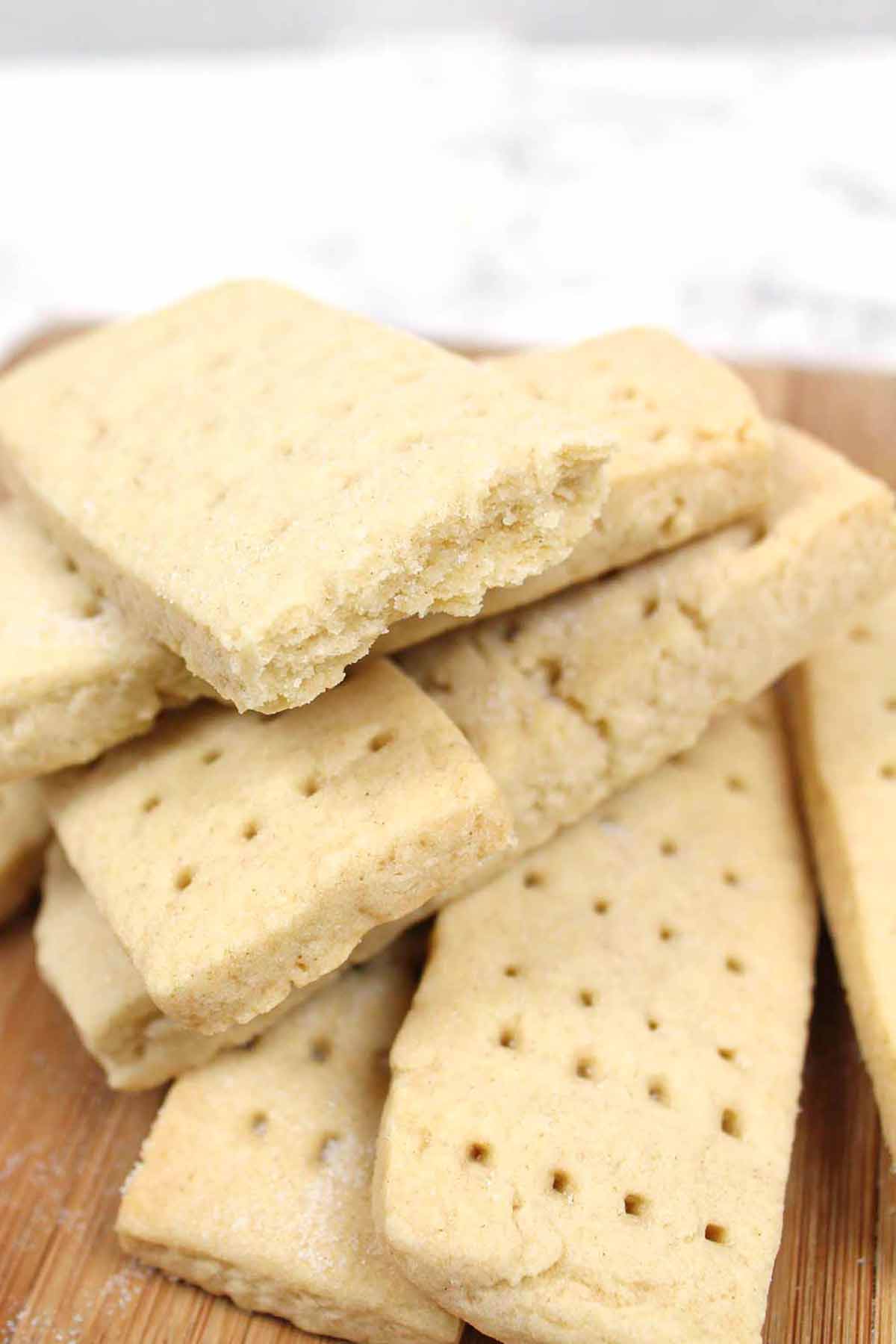 Dairy Free Shortbread Fingers On A Board