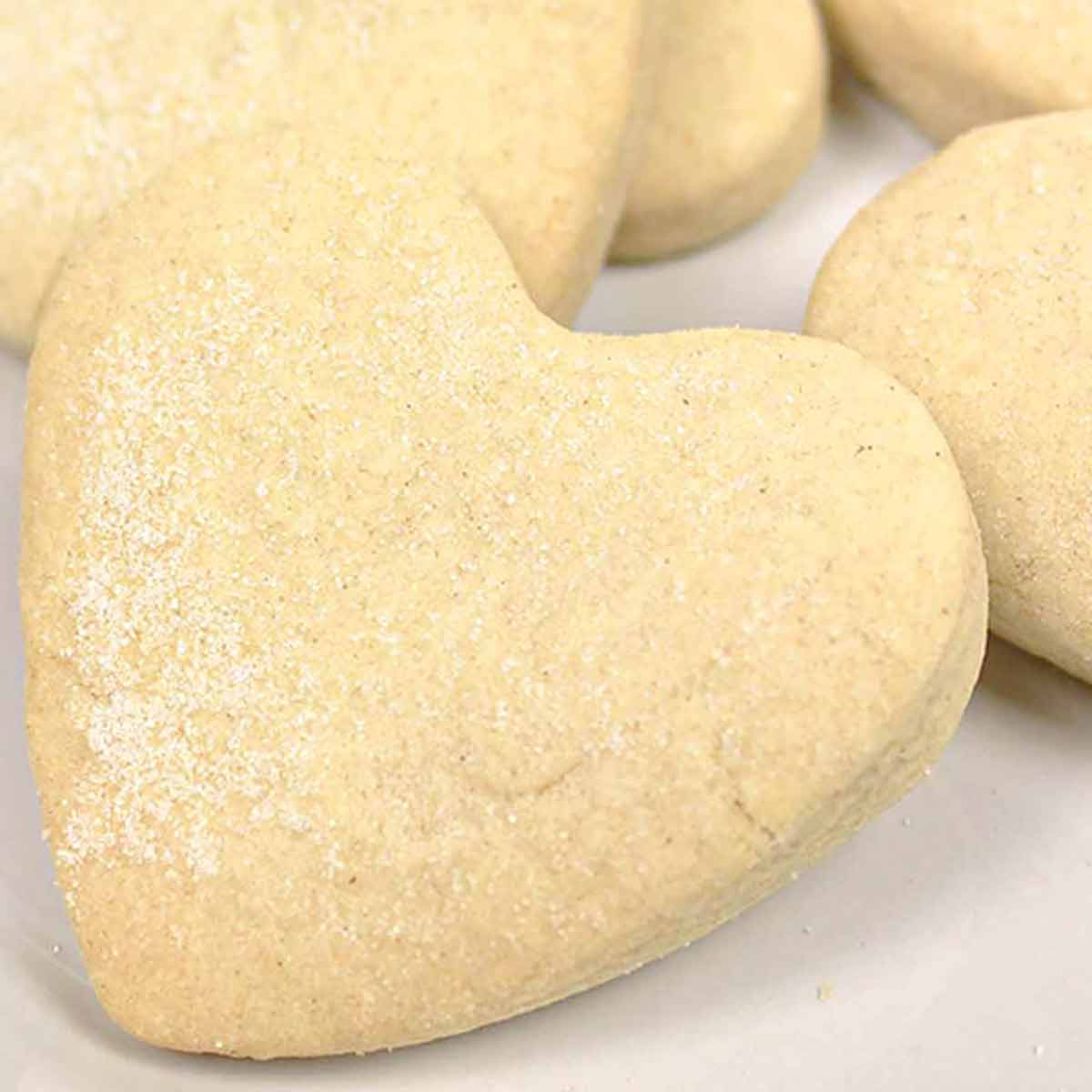 Heart Shaped Vegan Shortbread Biscuits