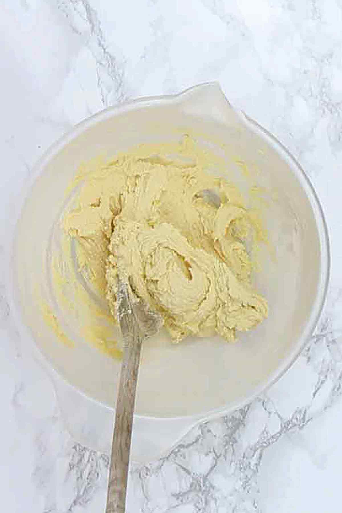 Margarine And Sugar Mixed Together In A Bowl