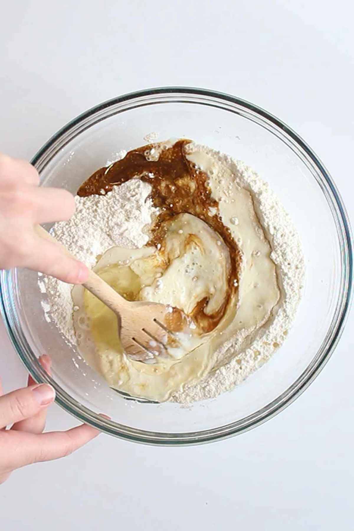 Mixing cake Ingredients Together In A Bowl