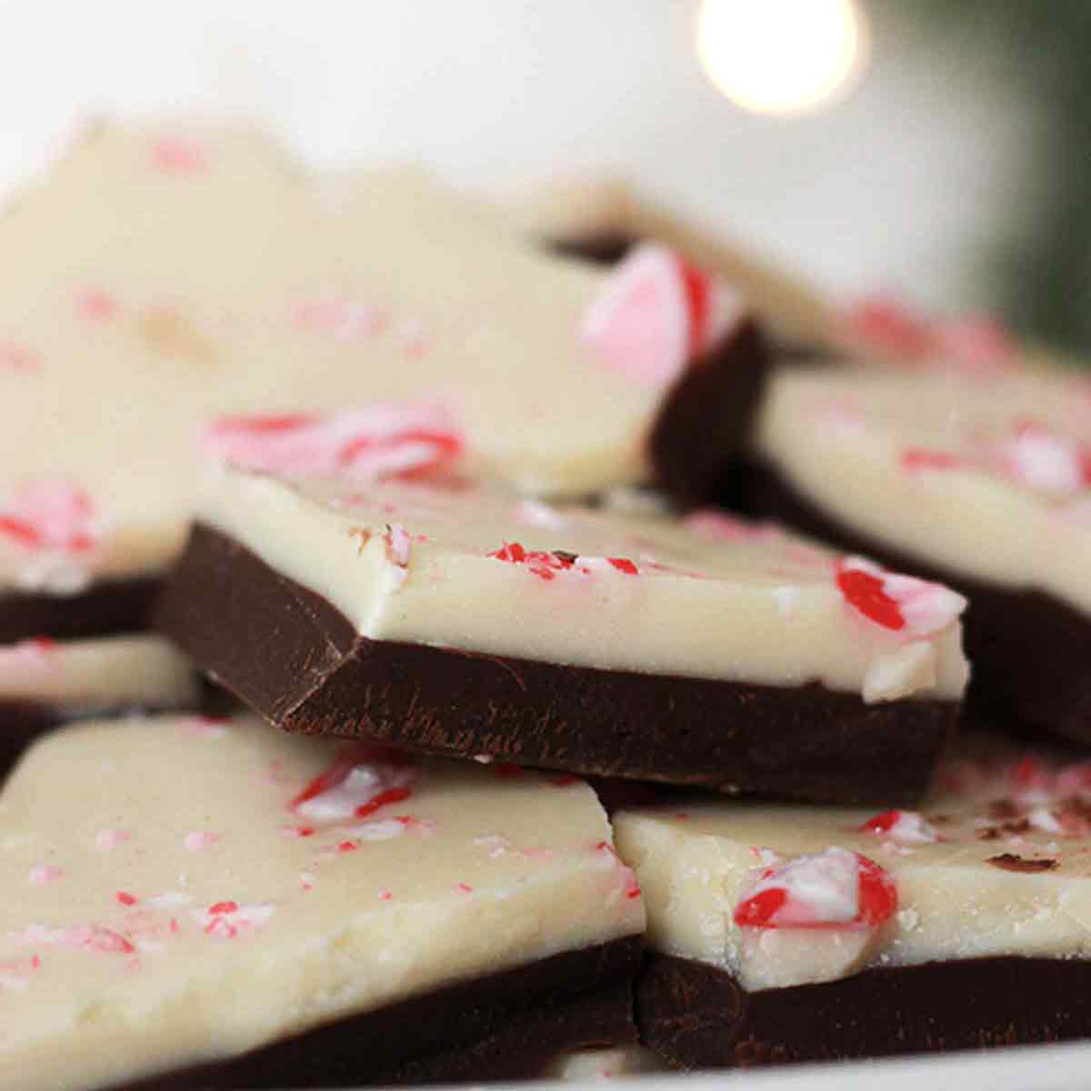 Pile Of Vegan Peppermint Bark