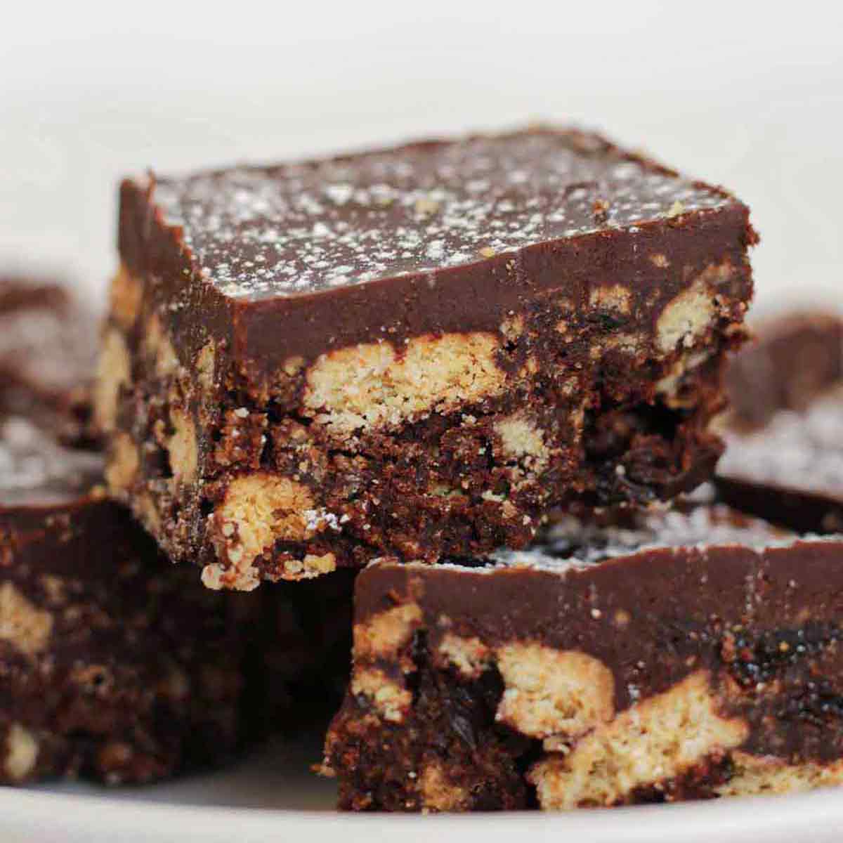 Slices Of Vegan Tiffin On A Plate