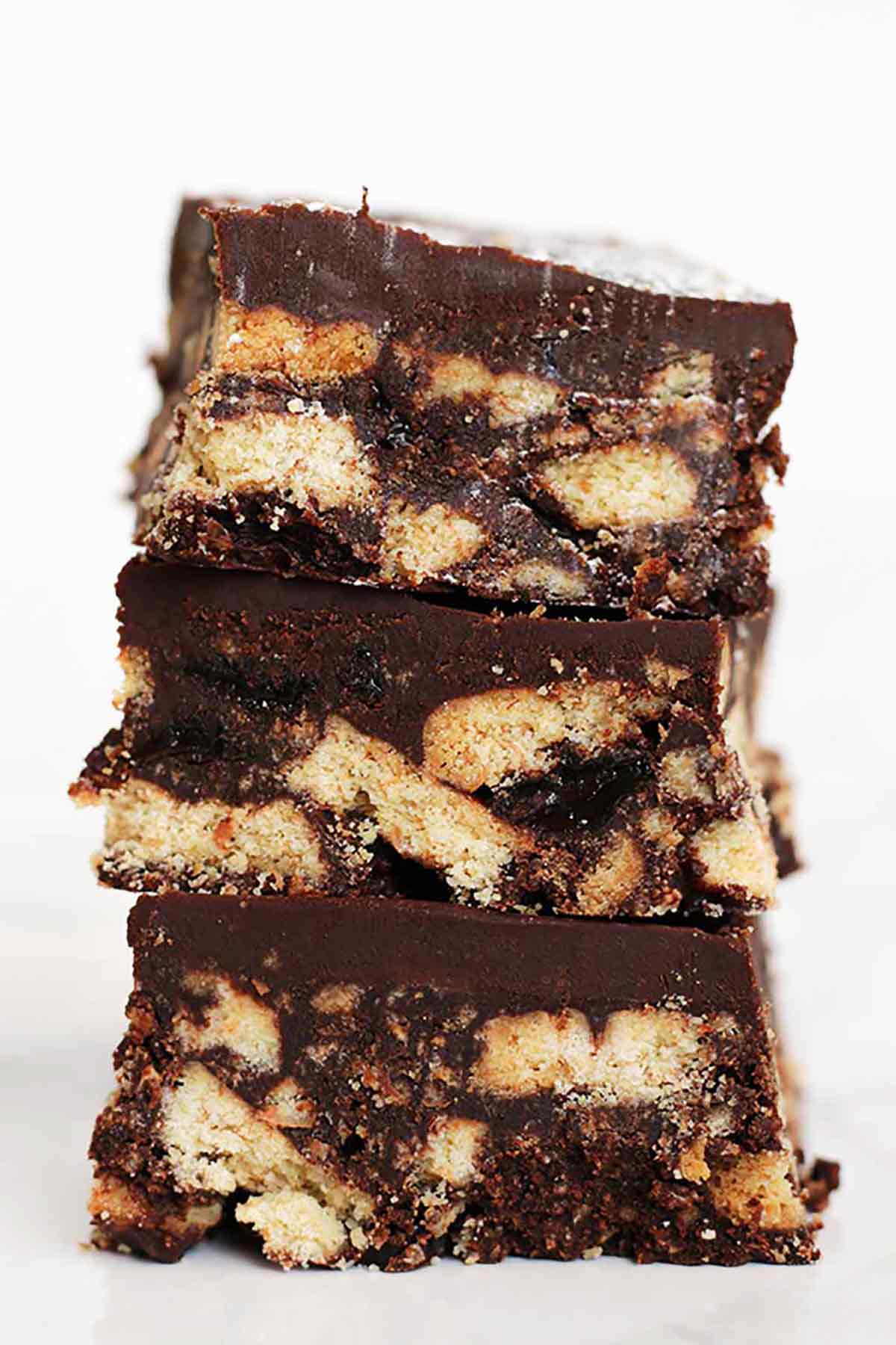 Stack Of 3 Dairy Free Tiffin Slices for vegan potluck 