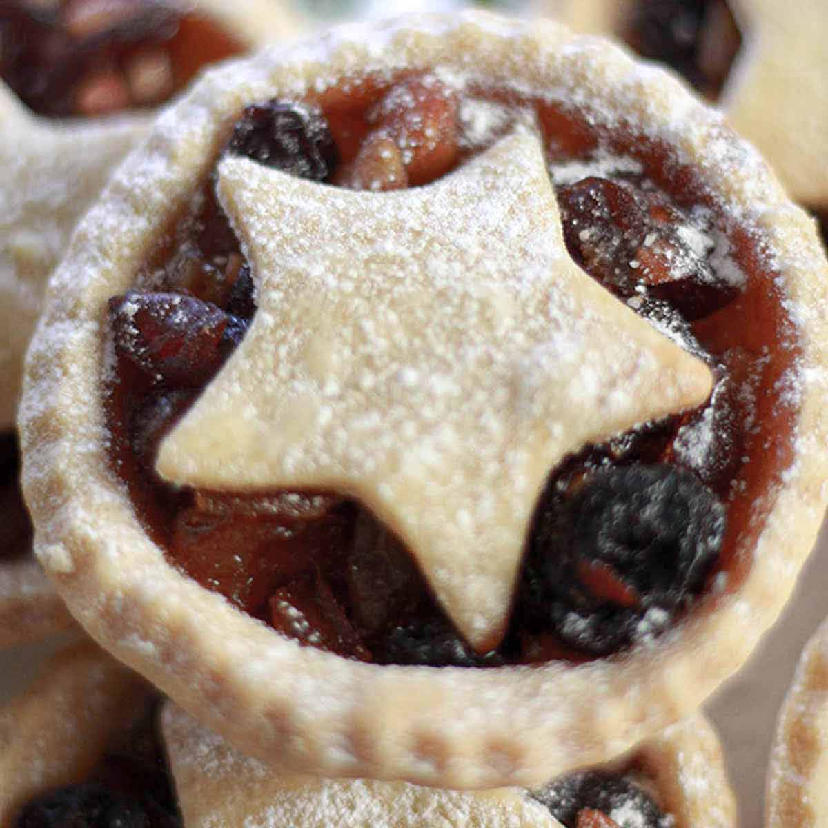 Vegan Mince Pies With Pastry Stars On Top