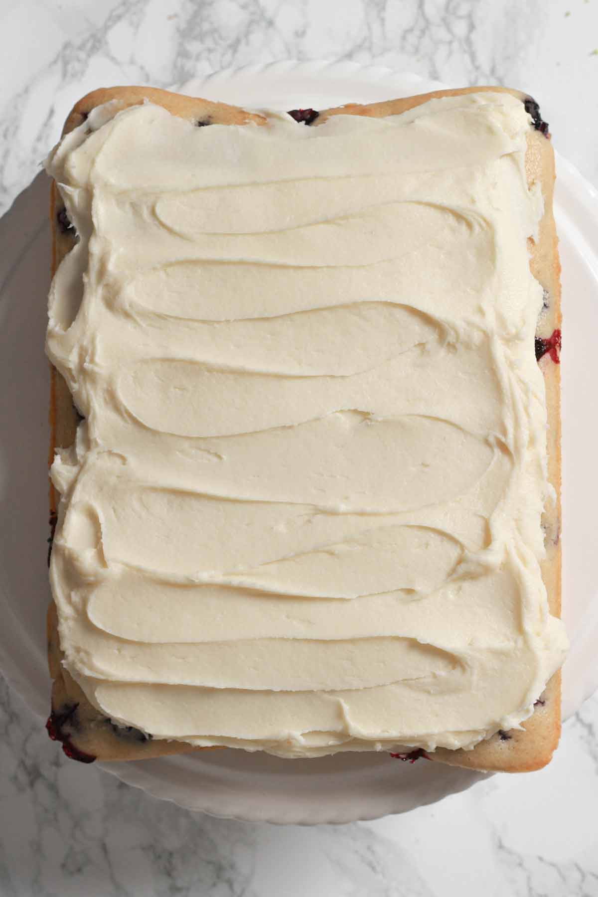 Whole Cake With Lemon Cream Cheese Frosting On Top