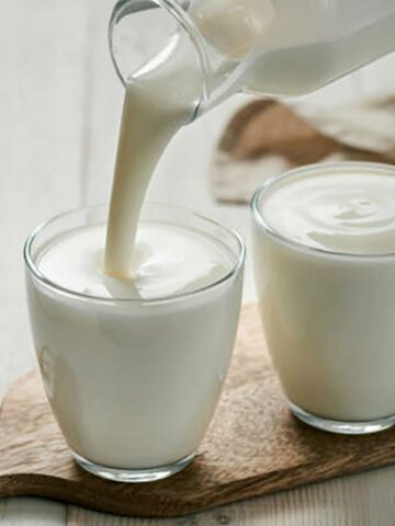 Buttermilk Being Poured Into A Glass