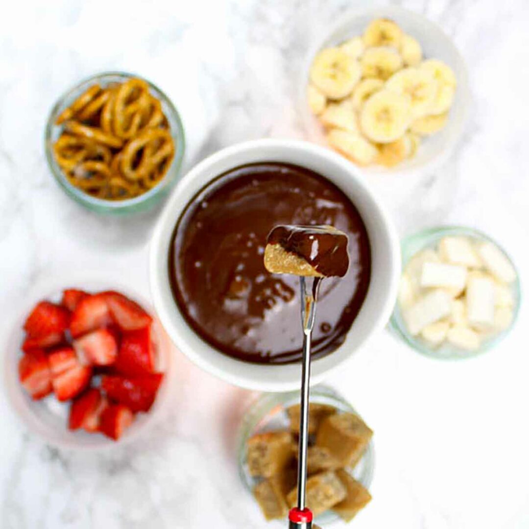 17 Chocolate Fondue Dipping Ideas BakedbyClo Vegan Dessert Blog