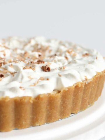 Close Up Of Vegan Banoffee Pie