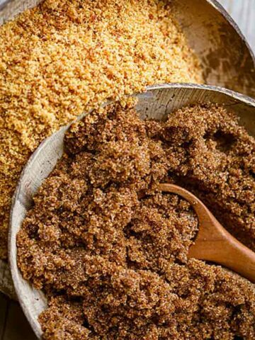 Dark And Brown Sugar In Bowls