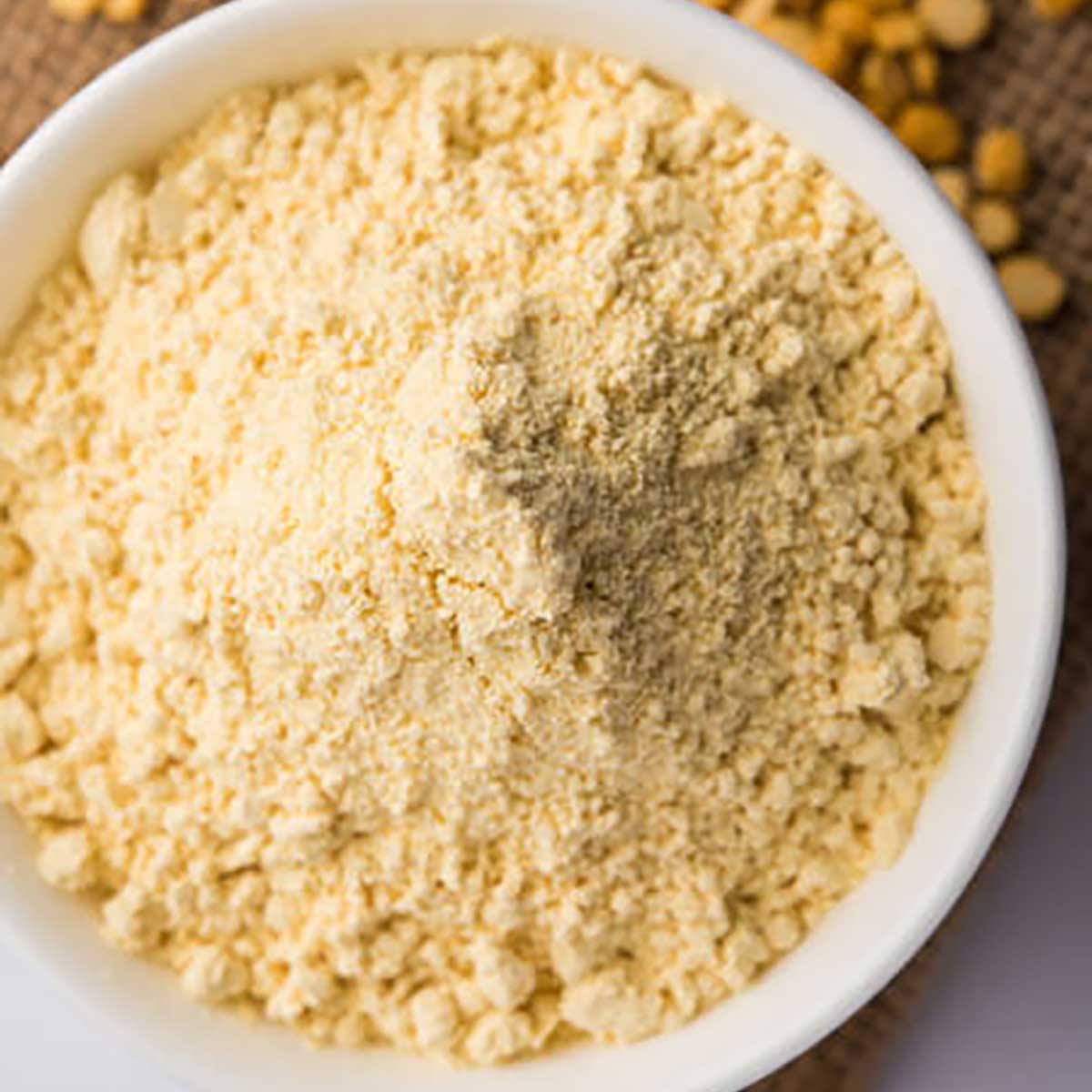 Gluten Free Gram Flour In A Bowl