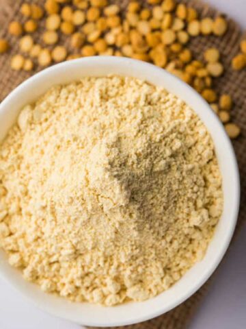 Gram Flour In A Bowl