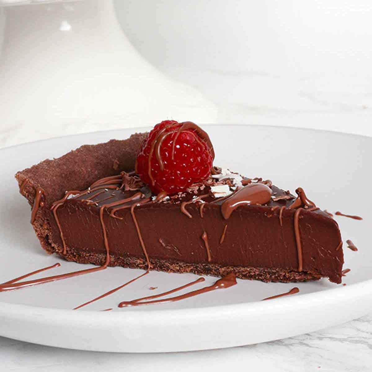 Slice Of Vegan Chocolate Tart