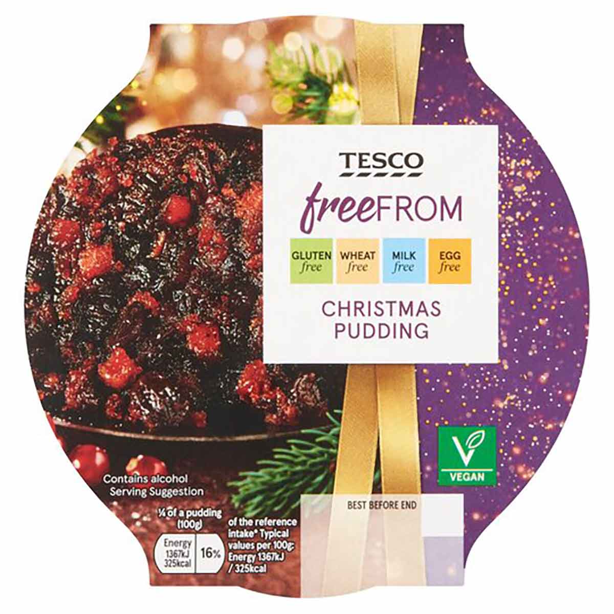 Tesco Free From Christmas Pudding Image