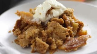 Vegan Apple Crumble On A Plate
