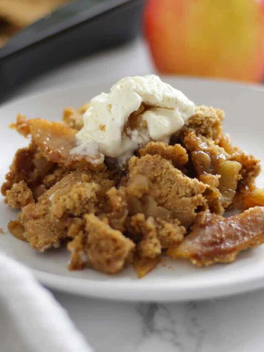 Vegan Apple Crumble On A Plate