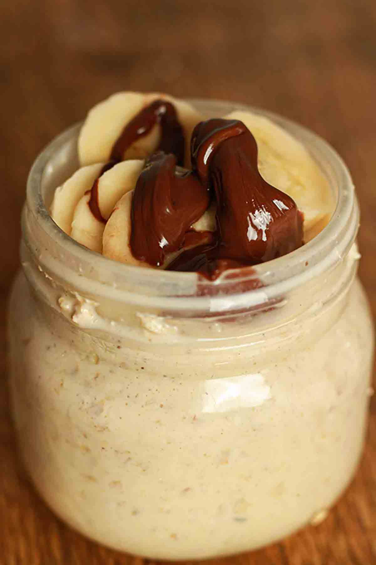 Banana Overnight Oats With Almond Milk And Yoghurt